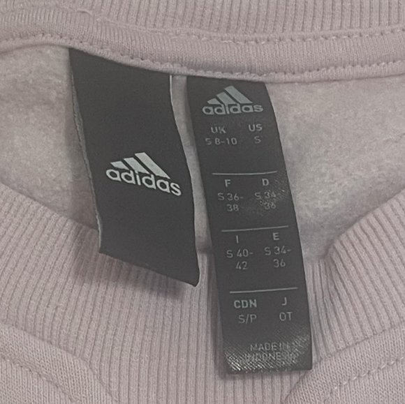 Adidas womens semi cropped oversized crewneck sweatshirt size small - Picture 4 of 4